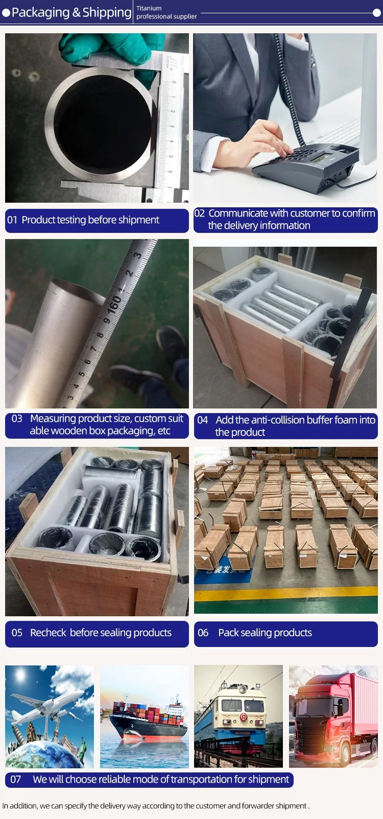 Seamless Titanium Tube and Titanium Alloy Pipe